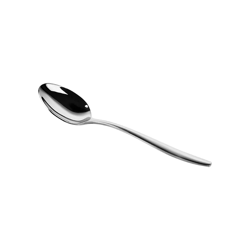 Classic Stainless Steel Dinner Spoon with Gold Color Flat Cutlery JieYang Factory 18/0 Stainless Steel