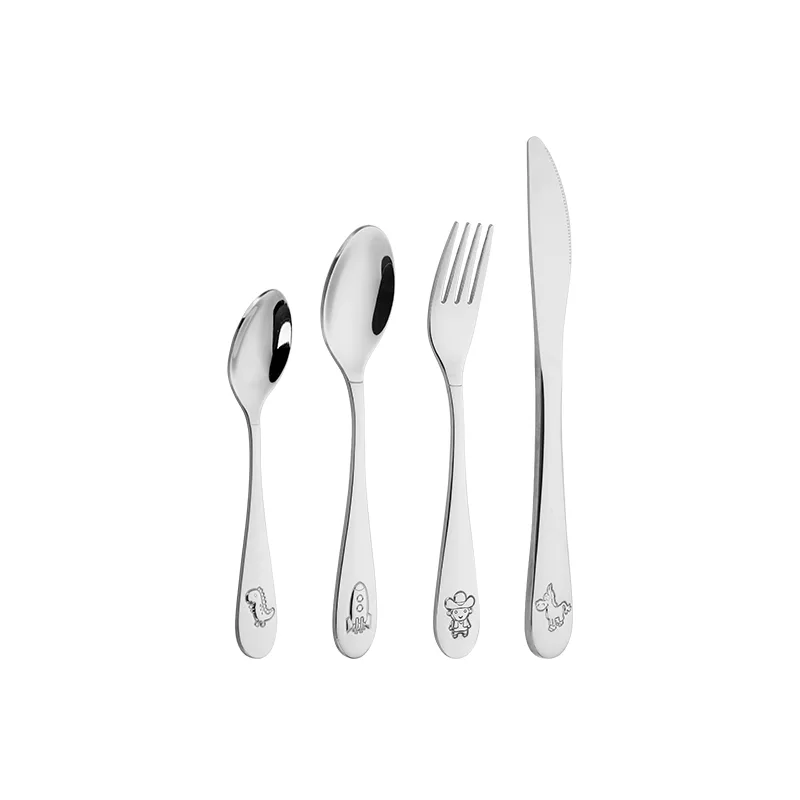 4Pieces 18/10 ss flatware set for children