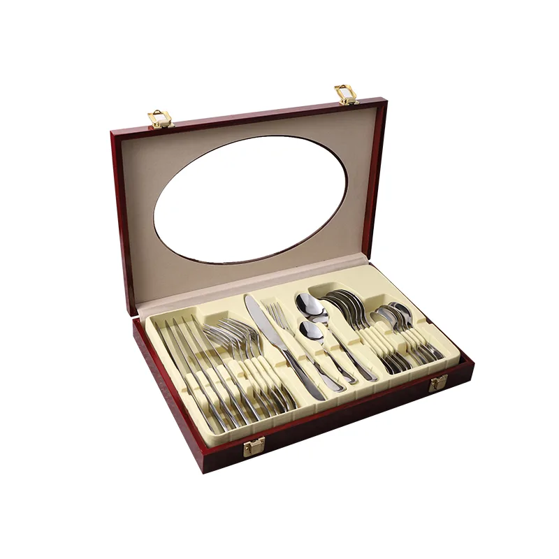 Premium 24pcs Stainless Steel Flatware in Bulk